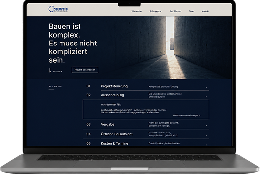 Startseite 26 Responsive WordPress Website auf Laptop und Smartphone