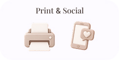 Print und Social Media Print- und Social-Media-Materialien für einen professionellen Unternehmensstart