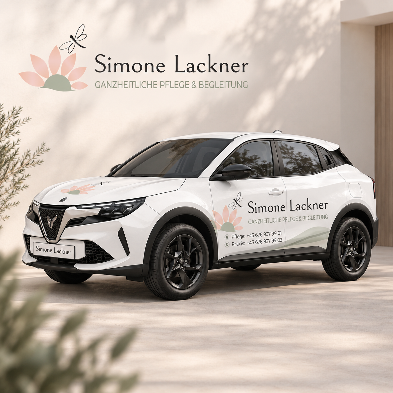 Portfolio & Referenzen 8 Branding und Fahrzeugdesign für Simone Lackner Ganzheitliche Pflege und Begleitung